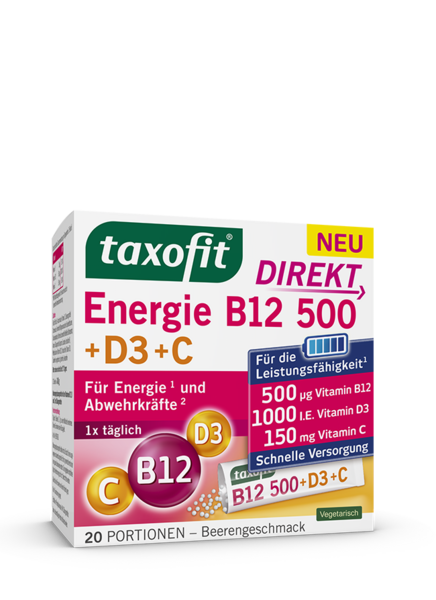 taxofit® Energie B12 500+D3+C Direkt taxofit® Energie B12 500+D3+C Direkt