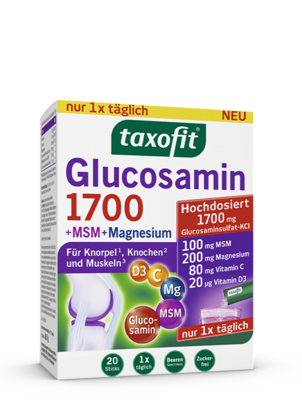 taxofit® Glucosamin 1700 + MSM + Magnesium Sticks taxofit® Glucosamin 1700 + MSM + Magnesium Sticks