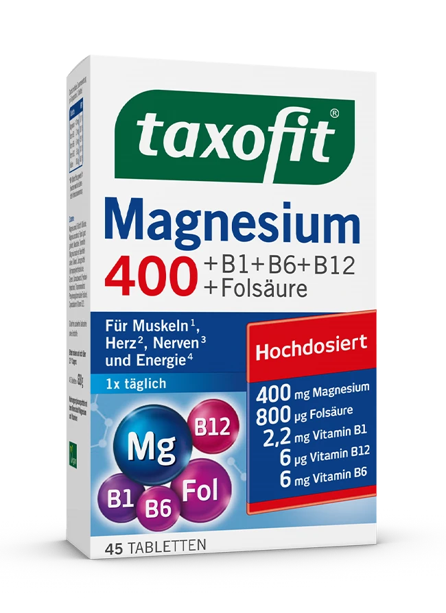 <i>taxofit®</i> Magnesium 400 Tabletten <i>taxofit®</i> Magnesium 400 Tabletten
