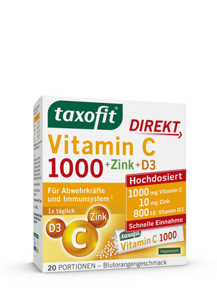 taxofit® Vitamin C 1000 + Zink + D3 DIREKT taxofit® Vitamin C 1000 + Zink + D3 DIREKT