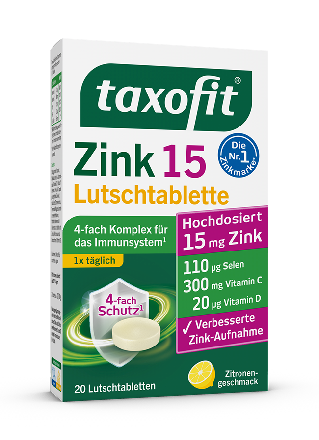 <em>taxofit®</em> Zink 15 Lutschtablette <em>taxofit®</em> Zink 15 Lutschtablette