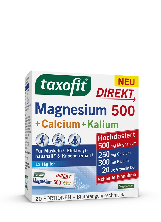 <i>taxofit®</i> Magnesium 500 + Calcium + Kalium Direkt <i>taxofit®</i> Magnesium 500 + Calcium + Kalium Direkt