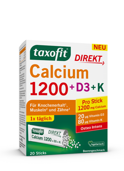 taxofit® Calcium 1200 + D3 + K Direkt-Granulat