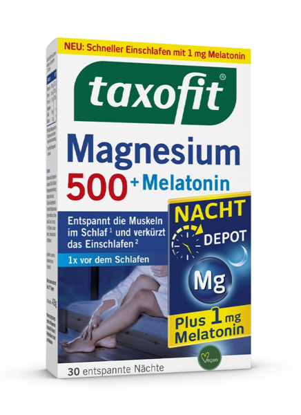 taxofit® Magnesium 500 Nacht + Melatonin Depot taxofit® Magnesium 500 Nacht + Melatonin Depot