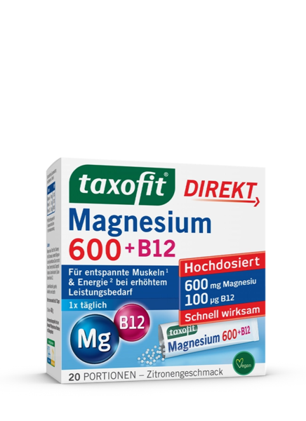 taxofit® Magnesium 600 + B12 Direkt-Granulat taxofit® Magnesium 600 + B12 Direkt-Granulat