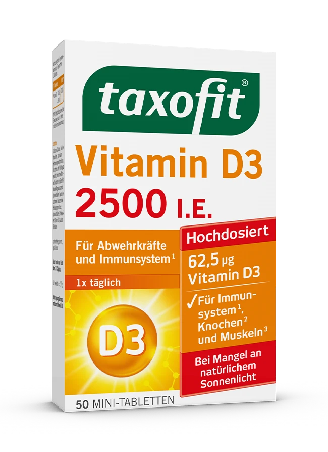 <i>taxofit®</i> Vitamin D3 2500 I.E. Tabletten <i>taxofit®</i> Vitamin D3 2500 I.E. Tabletten