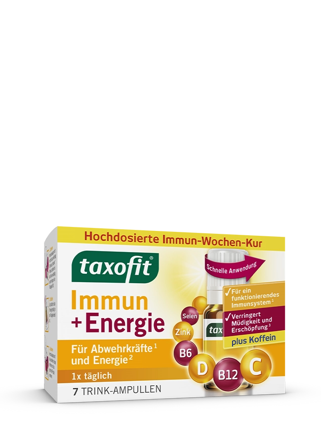 <i>taxofit®</i> Immun + Energie Trink-Ampullen <i>taxofit®</i> Immun + Energie Trink-Ampullen