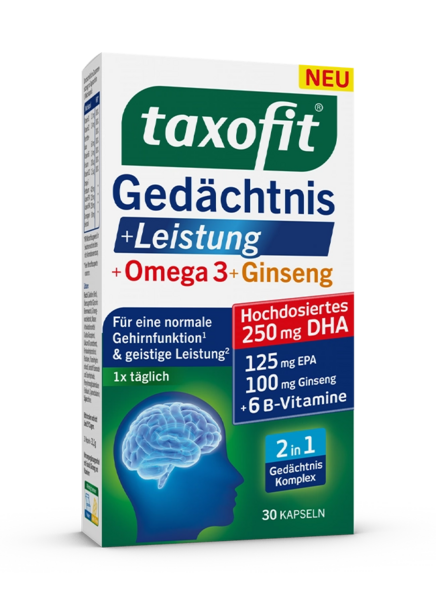 taxofit® Gedächtnis + Leistung + Omega 3 + Ginseng taxofit® Gedächtnis + Leistung + Omega 3 + Ginseng