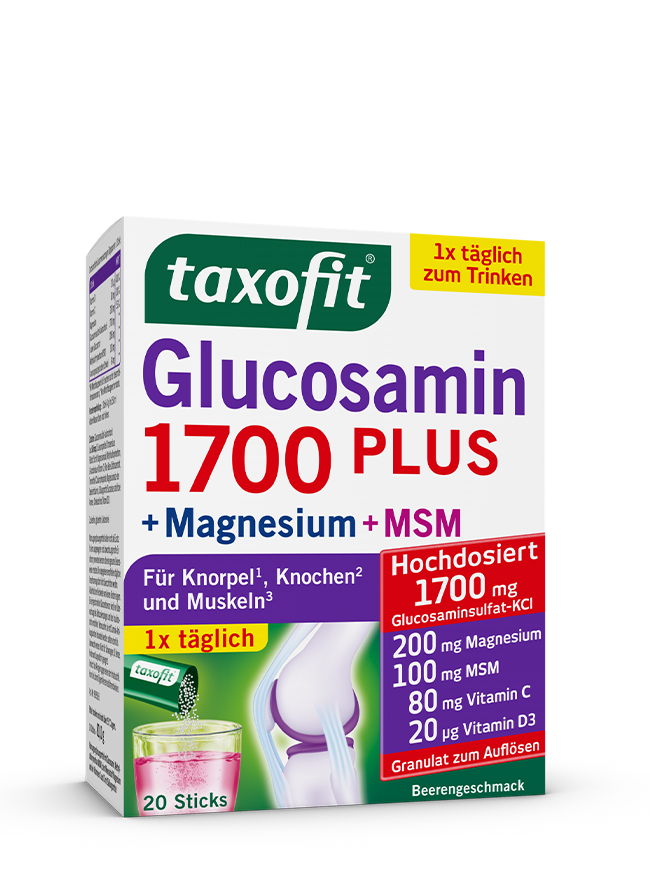 <i>taxofit®</i> Glucosamin 1700 + MSM + Magnesium Sticks