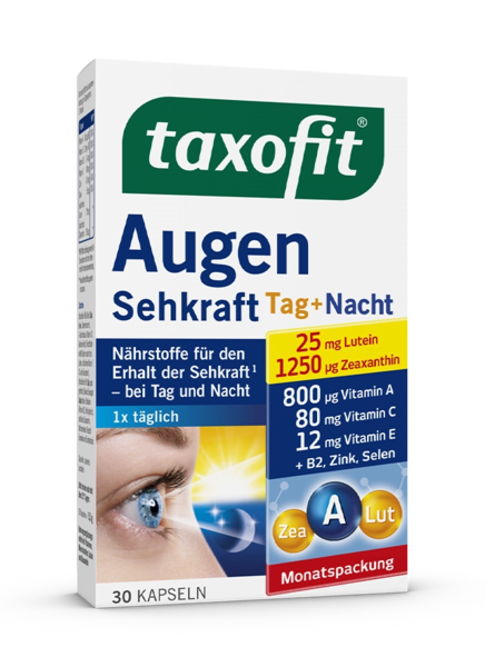 taxofit® Augen Sehkraft Tag + Nacht Kapseln taxofit® Augen Sehkraft Tag + Nacht Kapseln