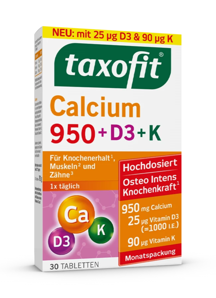 taxofit® Calcium 950 + D3 + K Tabletten taxofit® Calcium 950 + D3 + K Tabletten